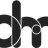 Black and white pixelated design featuring interconnected shapes with curved lines and circular elements on a light gray background.