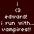 Pixelated text and emoticon display with red highlight changes across four on dark brown background