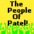 Yellow background with black text reading "The People of Patel!" and green pixelated grass-like shapes at the bottom.