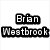 Pixelated text displays 'Brian Westbrook' and 'BEAST!!!!' on white background, with 'WESTBROOK 36' in white numerals on dark teal backdrop.