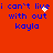 Red background with blue pixelated text reading "i can't live i can't live with out kayla" and white pixel clusters animating near the word 'live'.