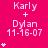 A static image displays repeated text and symbols on a bright pink background with a gray rectangle in the bottom right corner.
