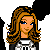 Pixel art buddy icon featuring two cartoon characters in cow-print pajamas with text prompting viewers to say "moo" if they think the character is cute.