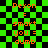 Green and black checkered background with orange text reading "Pexon = smart you = dumb" in two identical vertical