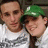 Two people in white shirts and green caps pose together; red text reads "I Love You" and "9/3/07" on separate frames.