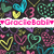 Pixelated icon with colorful abstract shapes and a central pink text banner reading "GrochleBobi" on white background.
