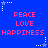 Blue background with repeated red text and white star icons in a pattern