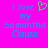 Pixelated text on bright pink background with green heart symbol replacing 'you' in 'i love you my Somonthe Clouse'