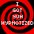 Red and black spiral pattern with white text reading "I GOT YUH" above "HYPHOTIZED" in four identical quadrants.