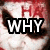 A four- of a distorted face with red 'HA' text above, displaying sequential white text overlays: WHY, SO, SERIOUS?, and AHAH