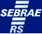 Blue background with white 'SEBRAE RS' text and horizontal lines, showing animation changes across frames.
