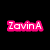Pixelated pink text reads 'Zavina Loves Cupcakes =]' above four cupcake icons on a pink background with visible pixelation.