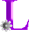 Two purple L-shaped structures with pink vertical stripes, each holding a gear-like object; left gear is gray and white, right gear is cyan and dark blue.