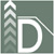 A static icon features a large white letter D on a dark green background with vertical chevron patterns and diagonal checkered lines.