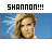 Animated sequence of a person with light brown hair against blue sky background, text 'SHANNON!!!' above each frame.