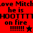 Red and black pixelated text and symbols on a split background with animated star changes.