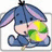 Pixelated cartoon donkey holding a lollipop with green and yellow swirls, displayed in four quadrants with text overlays on blue and green backgrounds.