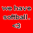 Red and green pixelated text with a softball image, featuring 'we have softball.' on red and 'you can have everything else.' on green