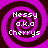 Four identical pixelated spiral icons arranged in a , each displaying white text over a purple and dark brown spiral background