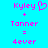 Pixelated text and symbols on cyan background: 'Kyley' with pink heart, '+' symbol, 'Tanner', '=' sign, '4ever' in pink.