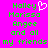 Bright pink background with green pixelated text listing names and 'my friends' alongside a white heart symbol.