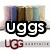 Animated sequence showing UGG and Nike branding elements with a sneaker image, text, and logo transitions.