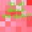 Pixelated green text reading 'its all about me duh!!!' on a red and pink checkered background with repeated patterns.