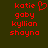 Red pixelated text and a heart symbol on dark green background, with two identical side-by-side layouts.