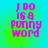 Pixelated text "I DO IS A FUNNY WORD" in pink on a cyan-to-green gradient background with visible pixelation and color bleeding.