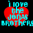Four identical pixelated heart-shaped icons with cyan text reading "i love the JONAS BROTHERS" on a black background.