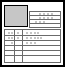 Pixelated profile card with gray placeholder, blue 'PROFILE' text overlay, and identical avatar in top-right and bottom-left