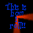 Blue text reading "this is how i roll" repeats in a pattern with red curved lines connecting the words against a black background
