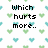 Pixelated text on a heart-patterned background with partial gray overlay.