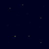 Dark blue background with scattered yellow stars of varying sizes and brightness levels, some with four-pointed star shapes.