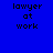 Blue background with pixelated text 'lawyer at work' and green rectangular blocks in various positions across the frame.