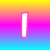 Pixelated text "I Love you" on a gradient background with yellow, pink, blue, and gray sections.