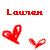 Red pixelated text 'Launch' above two red heart shapes on white background, one large and one small.