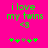 Green text on bright pink background reads 'i love my twins <3' with five small flower symbols below, two of which change color between frames.
