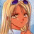 A pixelated anime-style character with blonde hair and purple sunglasses on head, next to a black background with white text "Anime IM" and stylized signature.