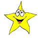 Yellow star-shaped character with cartoon eyes and mouth in various expressions across nine on gray background