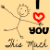 Pixelated stick figure with outstretched arms holds a red heart symbol above the text 'YOU' on a beige background.