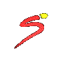 Animated red curved shape with yellow or green circular top, transitioning through multiple poses against gray background.
