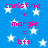 Blue background with white stars and pink text reading 'christina + margie = bffl' repeated twice.