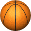 Four of four basketballs each, arranged in a on a gray background, with orange surfaces and black seams