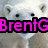 Animated polar bear icon with pink text overlays showing 'BrentG likes' and 'solar bear'