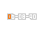 A static icon with a gray rectangular border containing the text 'Ob-08-q0' in orange and gray, surrounded by scattered orange pixel clusters resembling small shapes.