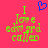 A static image with a bright pink background displays green pixelated text reading "I love edm grd called" and a blue heart symbol above the text.