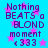 Pixelated text on a bright blue background with pink stars, reading "Nothing BEATS a BLOND moment <333" in purple and white lettering.
