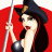 A pixelated cartoon-style icon featuring a woman in pirate attire holding a sword on the left, with green text reading "Original Icons .com" on a dark green background to the right.