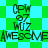 Green and cyan checkered background with repeated text elements including 'CPW 87 WIZ' and 'AWESOME' in pixelated black font.
